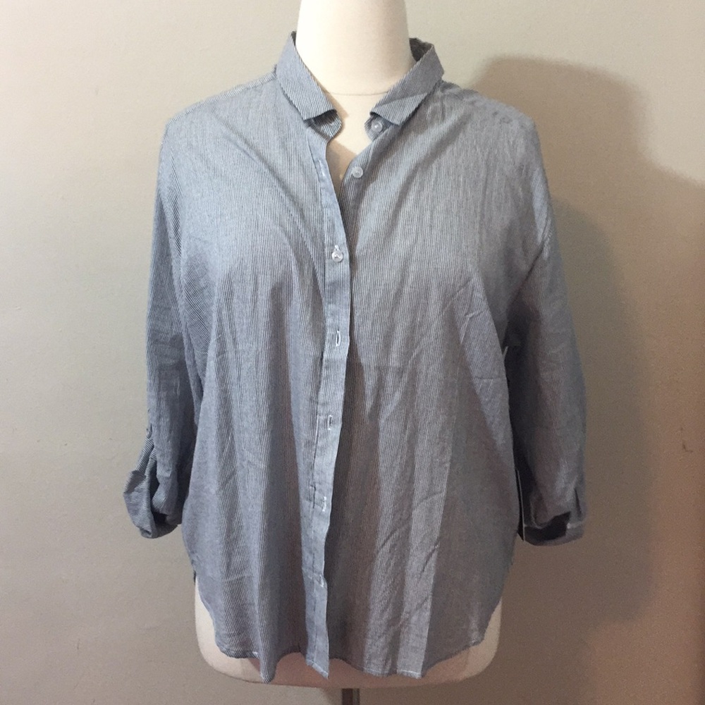 NWT! Have Plus Button Down Top, 3x
